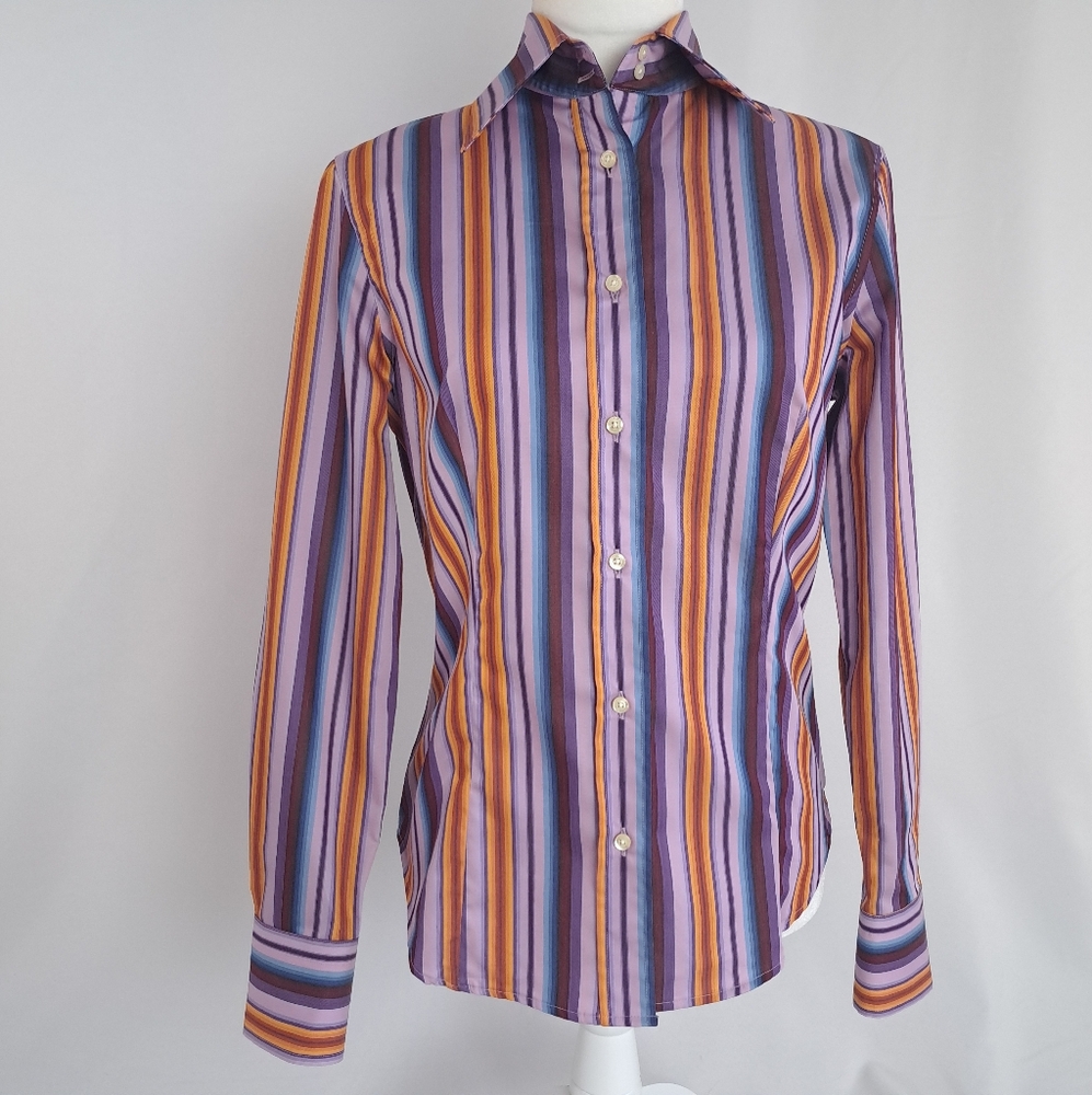 Etro Milano Striped Button Down Shirt